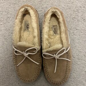 UGG Australia Brown/Tan Suede Moccasin Slippers
